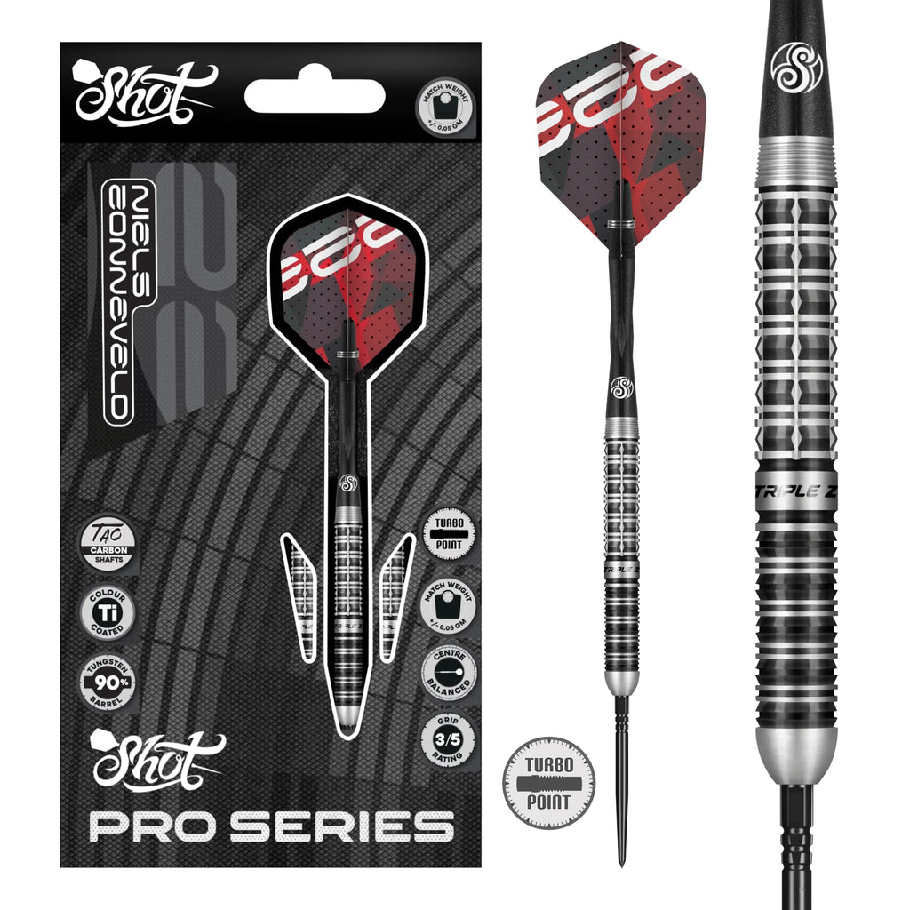 SHOT -  24g - NEILS ZONNEVELD 2.0 Darts Set - Turbo Point - 90% Tungsten
