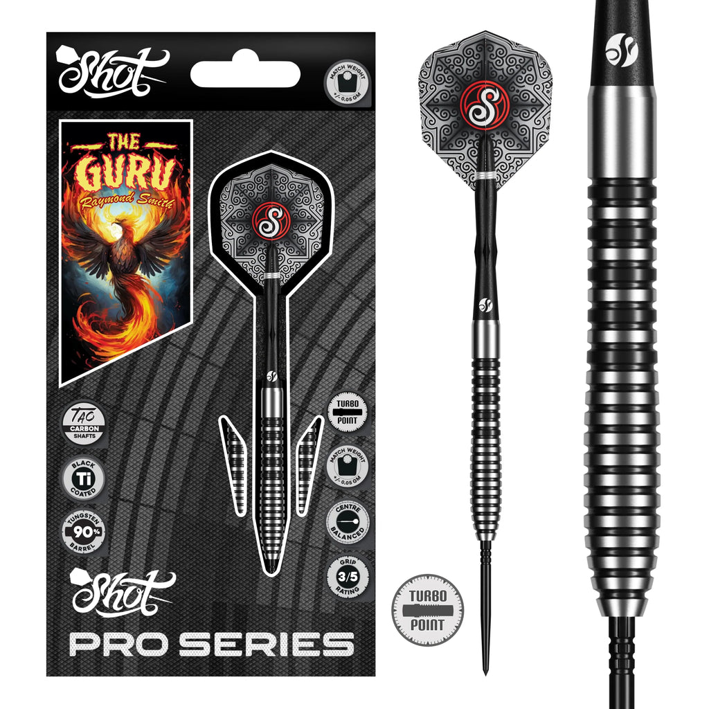 SHOT - 22g - RAYMOND SMITH Darts Set - Turbo Point - 90% Tungsten