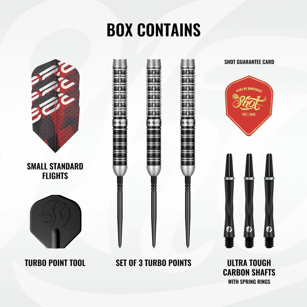 SHOT -  23g - NEILS ZONNEVELD 2.0 Darts Set - Turbo Point - 90% Tungsten