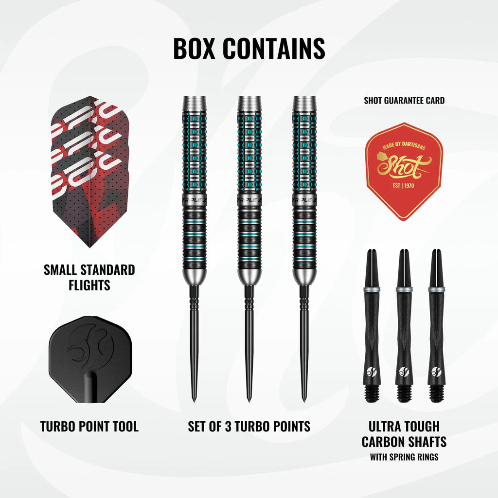 SHOT - 23g - NEILS ZONNEVELD Darts Set - Turbo Point - 90% Tungsten