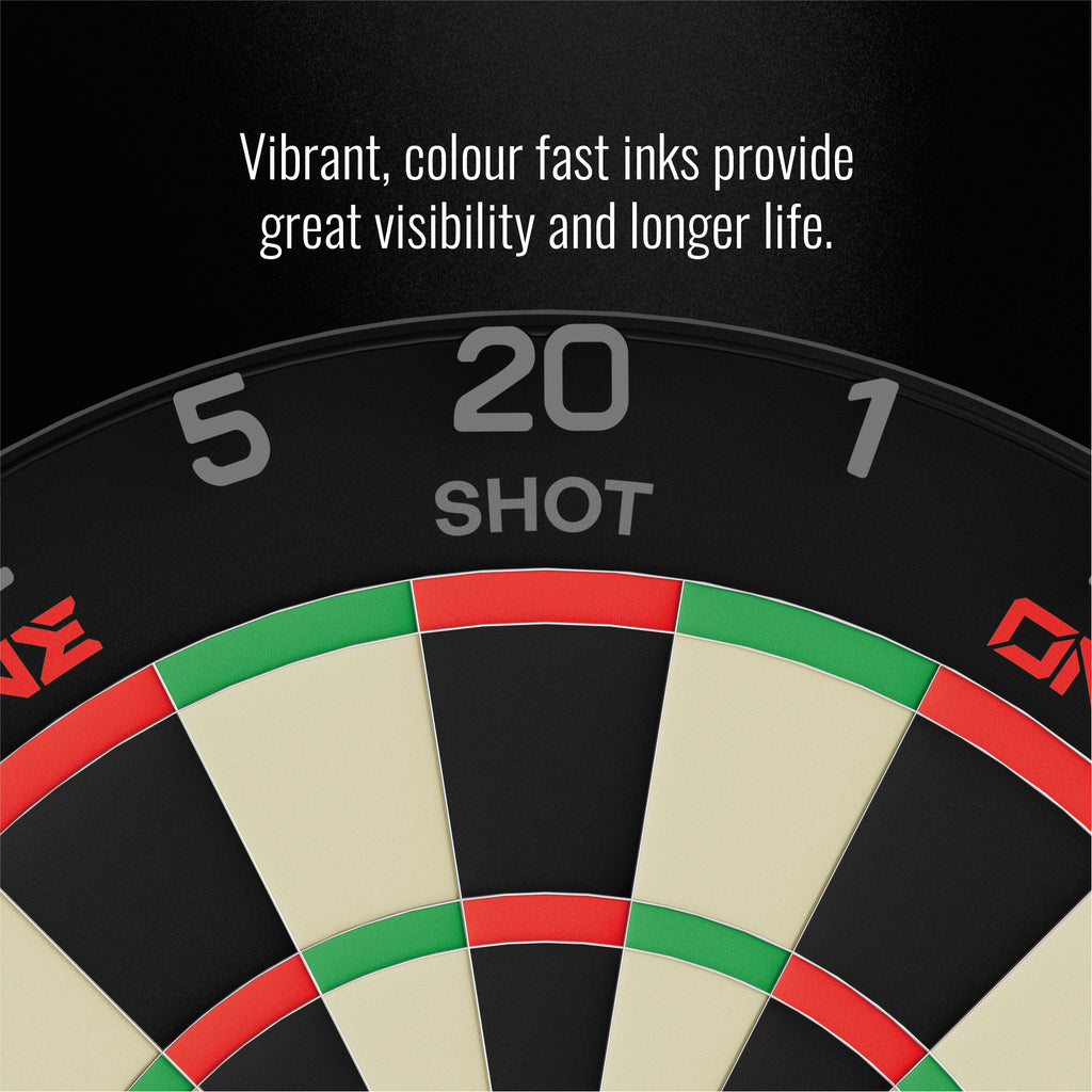 SHOT - ONE Dartboard  - Tournament Grade MGX Sisal