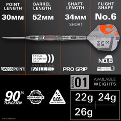 PRE ORDER FOR 11/11/25 - TARGET x STAR WARS - 24g - X WING - Steel Tip Swiss Point - 90% Tungsten Darts