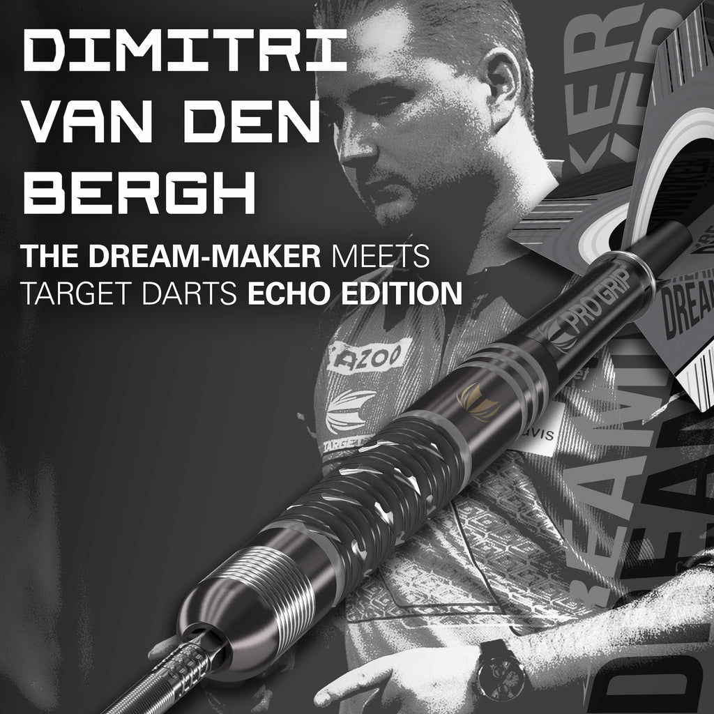 TARGET - Dimitri Van Den Bergh x ECHO Steel Tip Darts - 90% Tungsten - 22g