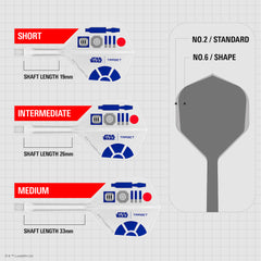 PRE ORDER FOR 11/11/25 - TARGET x STAR WARS - K-FLEX NO6 Shape - R2D2 - All-In-One Moulded Flights