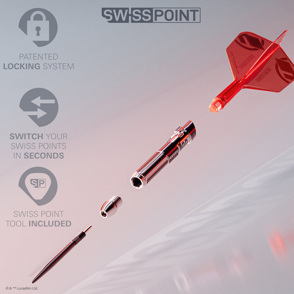 PRE ORDER FOR 11/11/25 - TARGET x STAR WARS -  Darth Vader Light Sabre 24g - LIMITED EDITION - Steel Tip Swiss Point - 95% Tungsten Darts