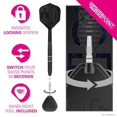 PRE ORDER FOR 11/11/25 - TARGET x STAR WARS - 22g - Darth Vader - Steel Tip Swiss Point - 95% Tungsten Darts