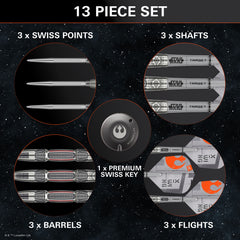 PRE ORDER FOR 11/11/25 - TARGET x STAR WARS - 24g - X WING - Steel Tip Swiss Point - 90% Tungsten Darts