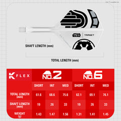 PRE ORDER FOR 11/11/25 - TARGET x STAR WARS - K-FLEX NO6 Shape - Storm Trooper - All-In-One Moulded Flights