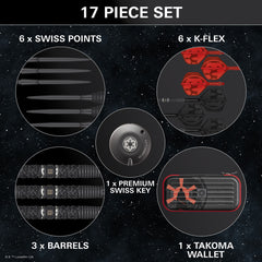 PRE ORDER FOR 11/11/25 - TARGET x STAR WARS - 22g - Darth Vader - Steel Tip Swiss Point - 95% Tungsten Darts