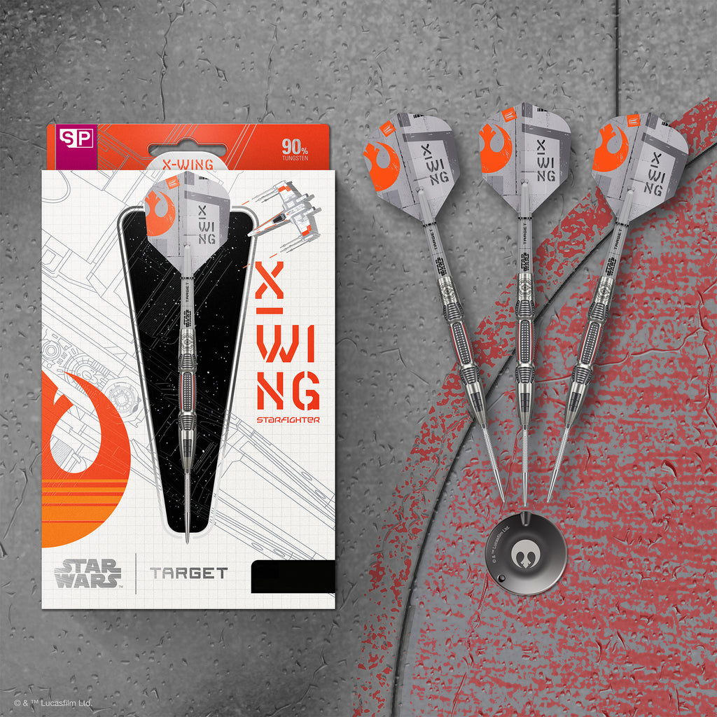 PRE ORDER FOR 11/11/25 - TARGET x STAR WARS - 24g - X WING - Steel Tip Swiss Point - 90% Tungsten Darts