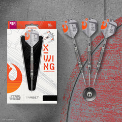 PRE ORDER FOR 11/11/25 - TARGET x STAR WARS - 24g - X WING - Steel Tip Swiss Point - 90% Tungsten Darts