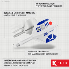 PRE ORDER FOR 11/11/25 - TARGET x STAR WARS - K-FLEX NO6 Shape - R2D2 - All-In-One Moulded Flights