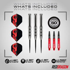 RED DRAGON - 25g Hexoset 3 Dart - 85% Tungsten