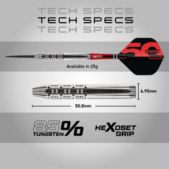 RED DRAGON - 25g Hexoset 3 Dart - 85% Tungsten