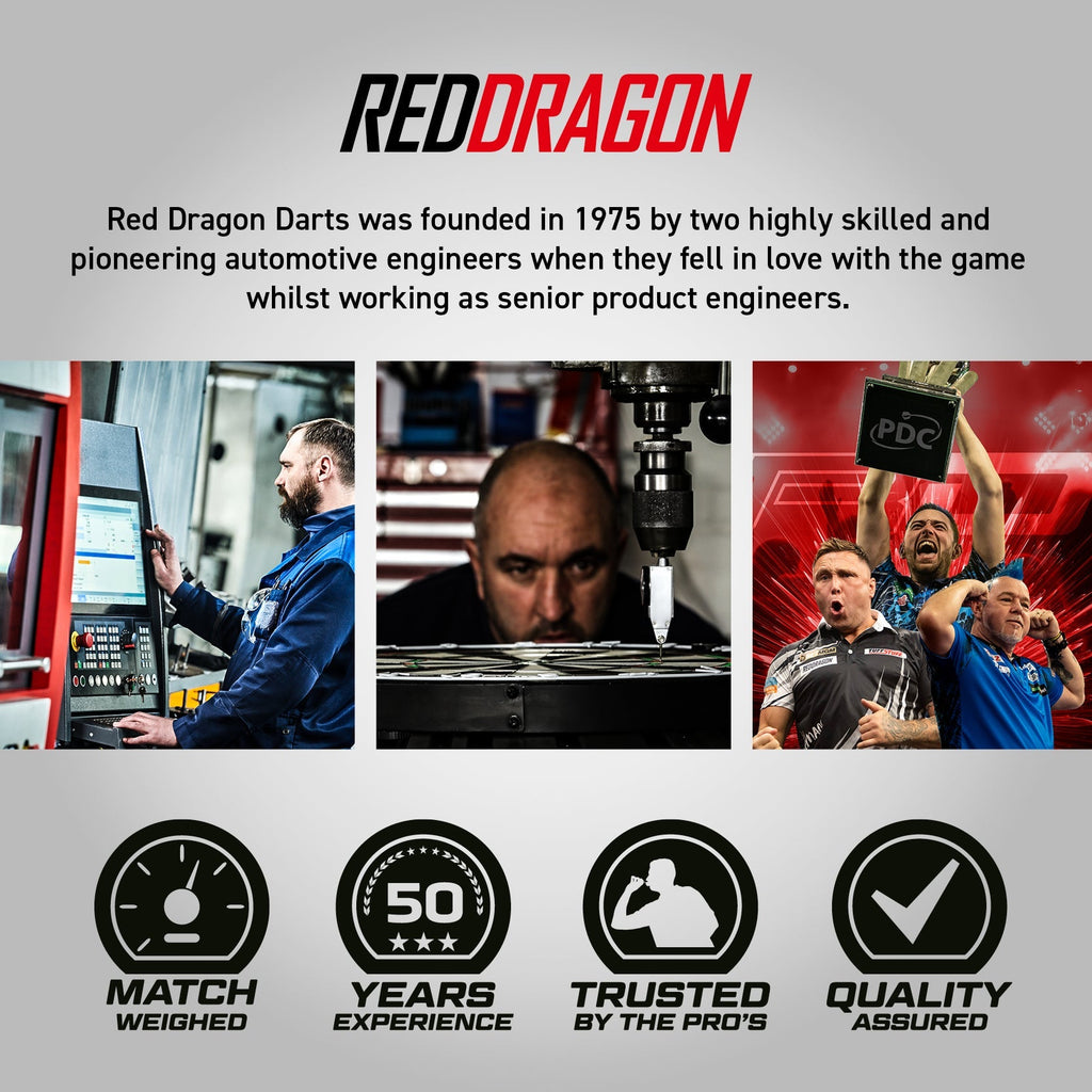 RED DRAGON - 25g Hexoset 3 Dart - 85% Tungsten