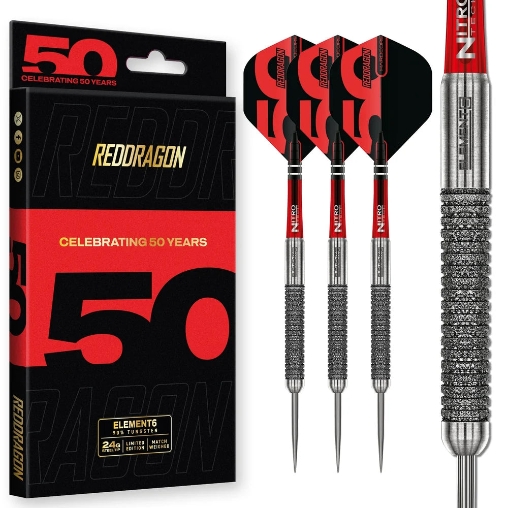 RED DRAGON - 24g Element6 B Dart - 90% Tungsten