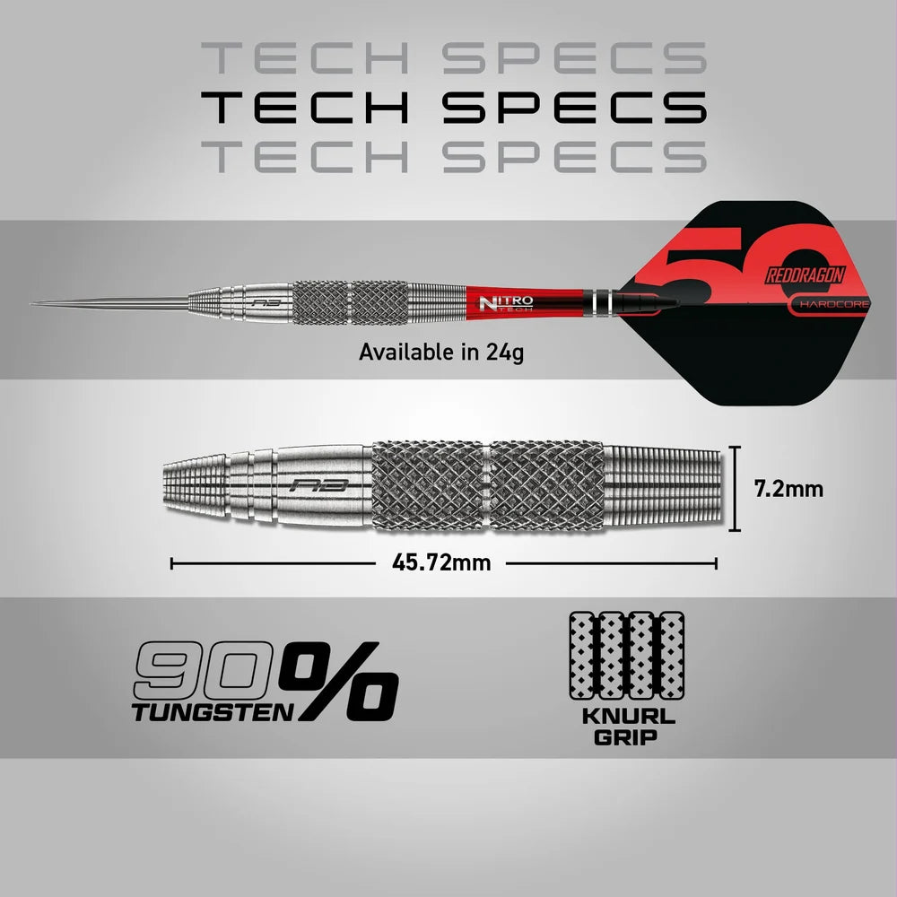 RED DRAGON - 24g Grizzly 2 Dart - 90% Tungsten