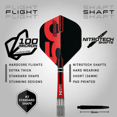 RED DRAGON - 25g Grizzly 4 Dart - 90% Tungsten