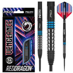 RED DRAGON - Vengeance Blue Darts - 90% Tungsten - 24g