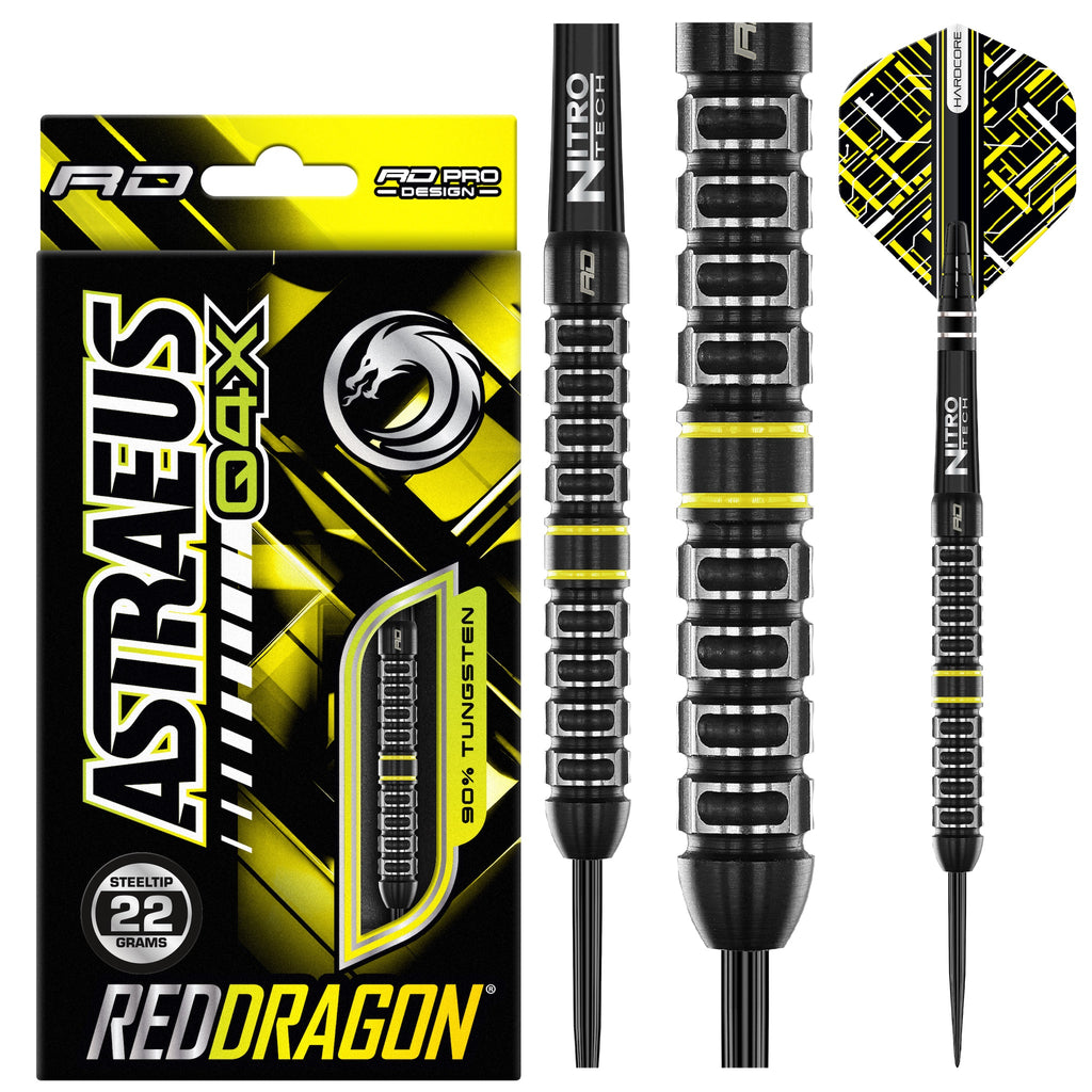 RED DRAGON - Astraeus Q4X Parallel Darts - 90% Tungsten - 22g