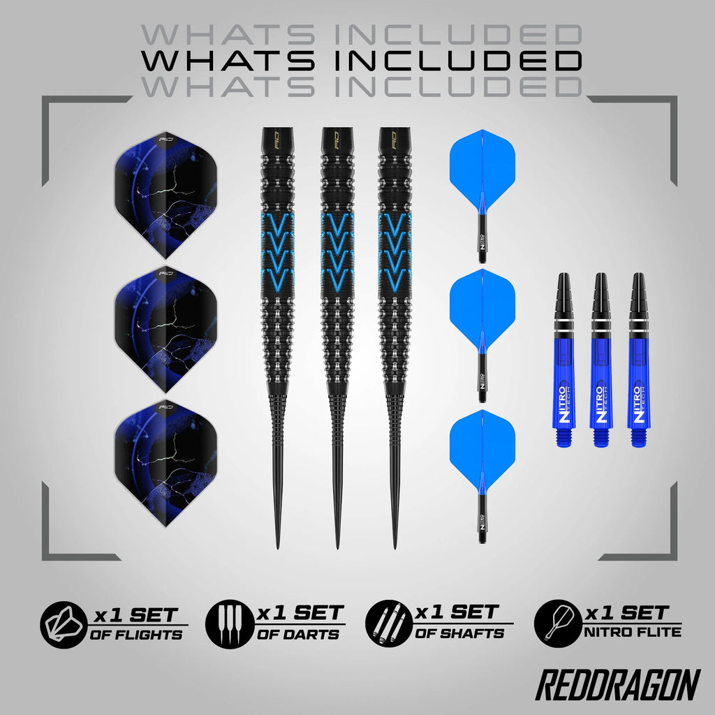 RED DRAGON - 23g AMP TAPERED Darts - 90% Tungsten