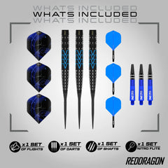 RED DRAGON - 23g AMP TAPERED Darts - 90% Tungsten