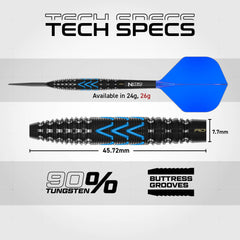 RED DRAGON - 26g Amp Switch Point Darts - 90% Tungsten