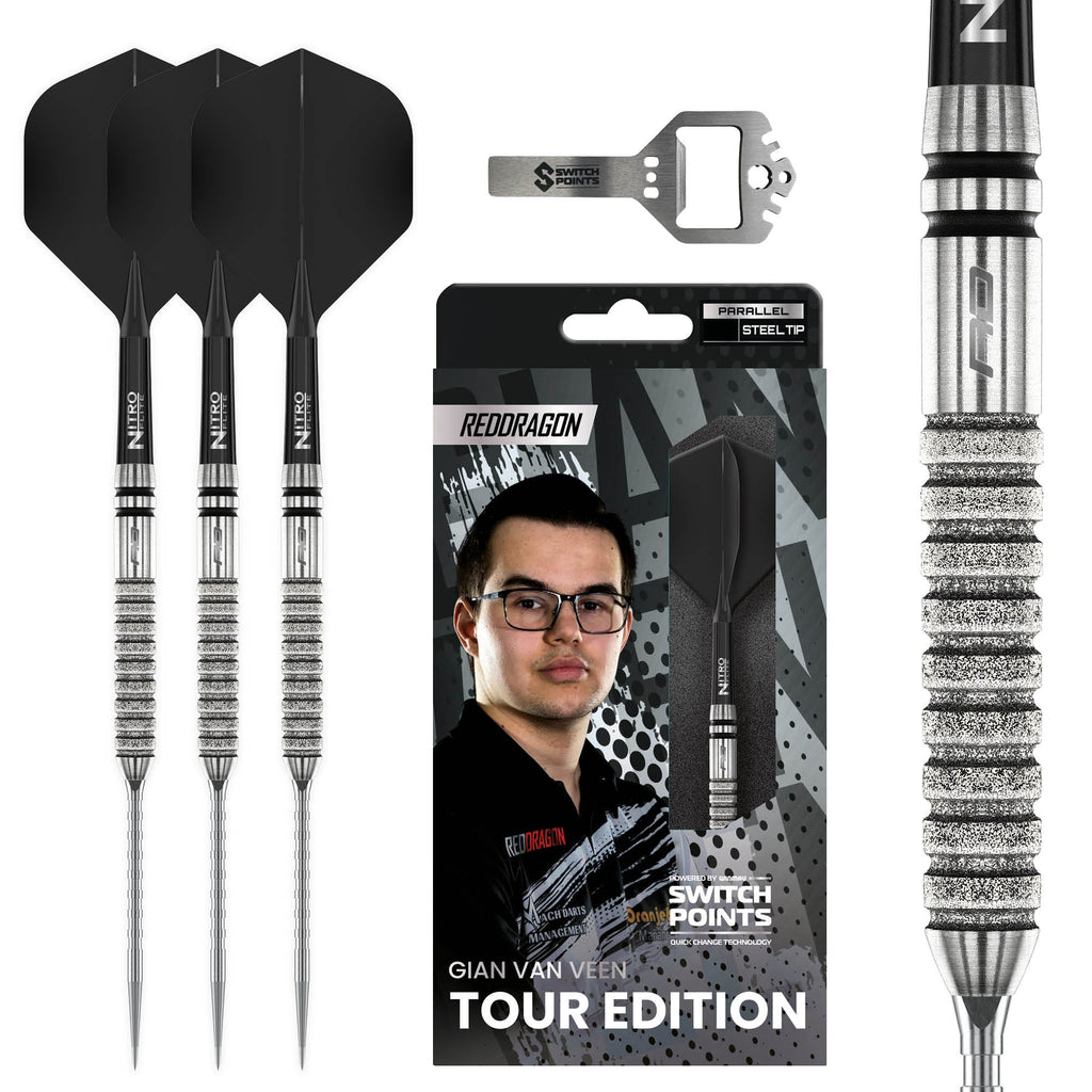 RED DRAGON - 21g Gian van Veen TE Switch Point Darts - 90% Tungsten