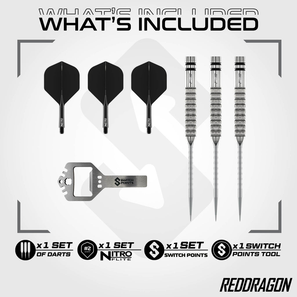 RED DRAGON - 21g Gian van Veen TE Switch Point Darts - 90% Tungsten
