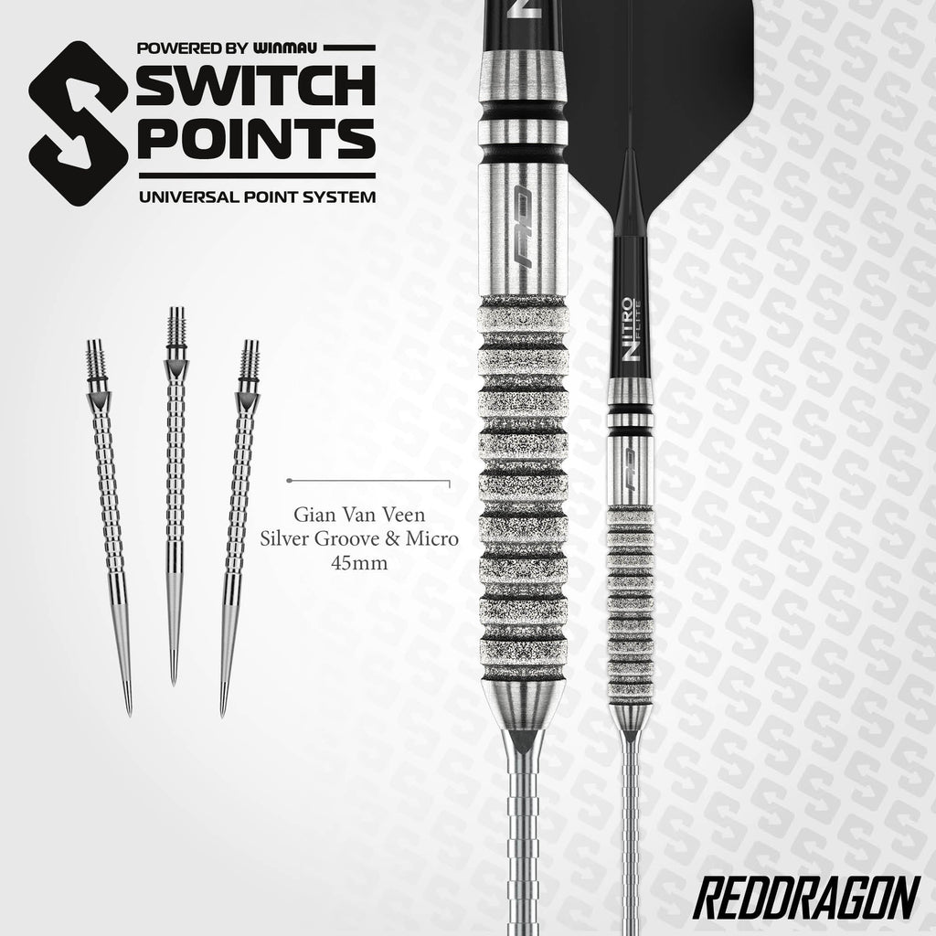 RED DRAGON - 21g Gian van Veen TE Switch Point Darts - 90% Tungsten
