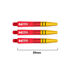 RED DRAGON - Nitrotech GOLD Composite Dart Shafts - 39mm INTER - RED