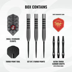SHOT - 22g - RAYMOND SMITH Darts Set - Turbo Point - 90% Tungsten