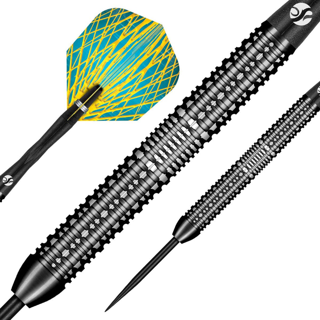 SHOT - 25g - Pro Series Rowby John Rodriguez - 90% Tungsten - Steel Tip Darts Set