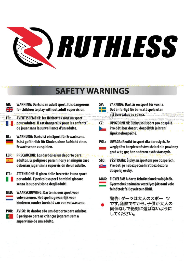 RUTHLESS  - 24g Ruthless Ranger III Darts - 90% Tungsten