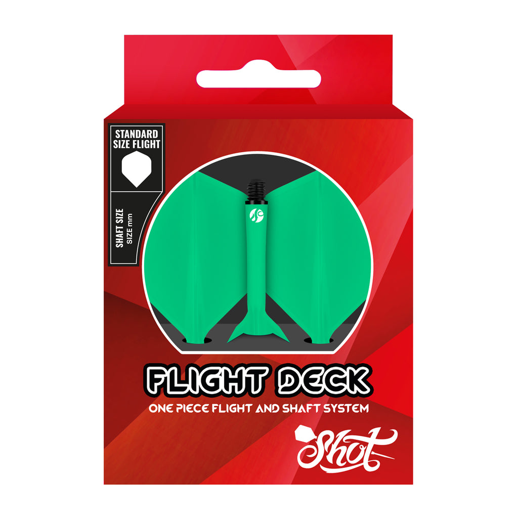 SHOT - FLIGHT DECK - ONE PIECE Dart and Flight System - GREEN