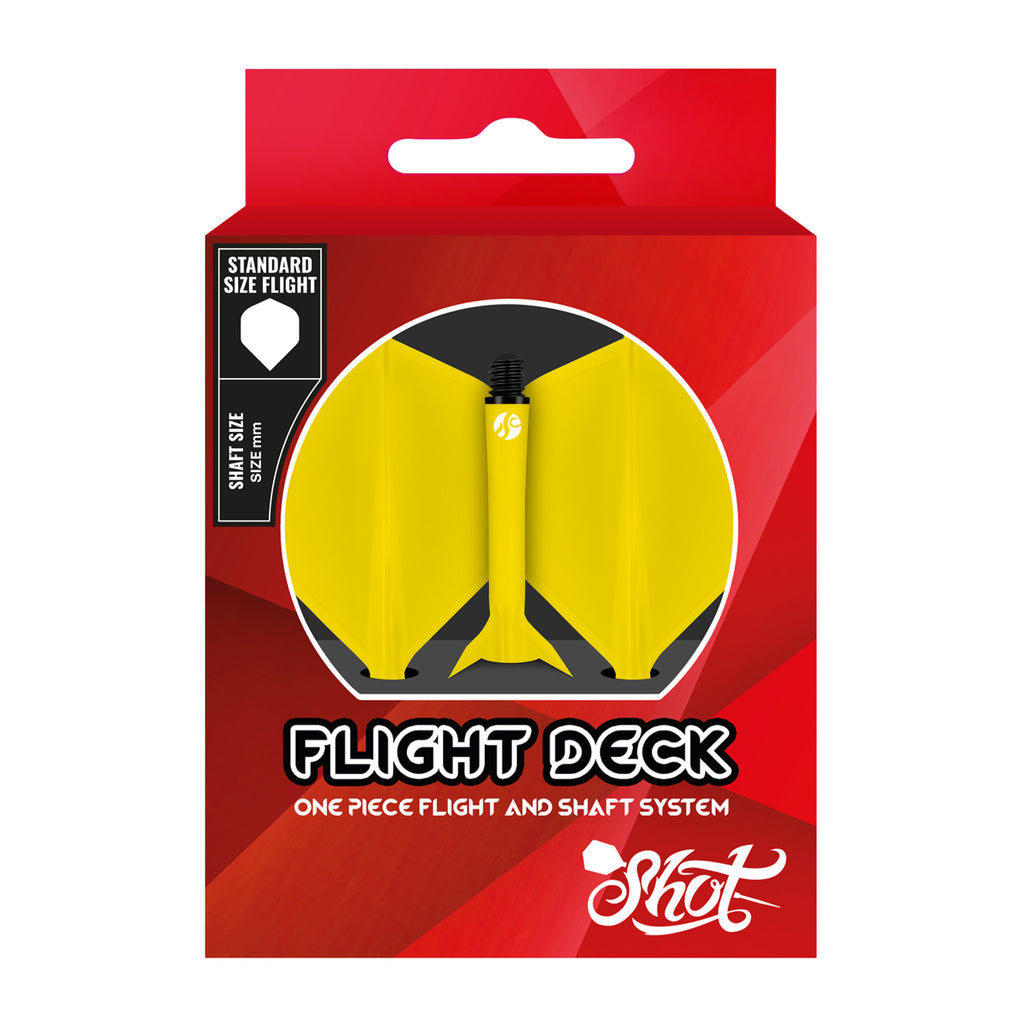 SHOT - FLIGHT DECK - ONE PIECE Dart and Flight System - YELLOW