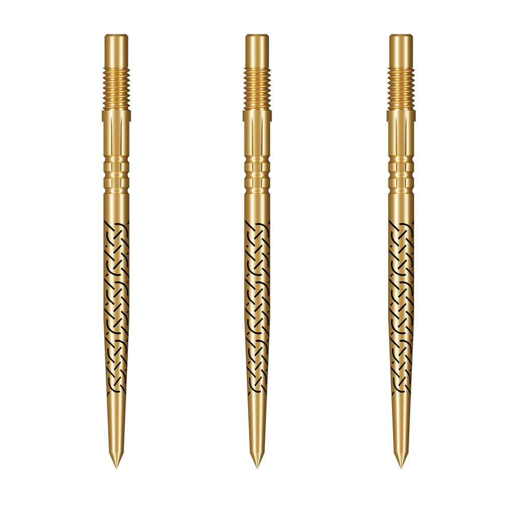 SHOT - KAPENE TURBO Threaded Steel Dart Points - 30/35/40mm - GOLD