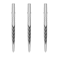 SHOT - TRIBAL WEAPON TURBO Threaded Steel Dart Points - 30/35/40mm - SILVER