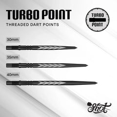 SHOT - MICHAEL SMITH TURBO Threaded Steel Dart Points - 30/40mm