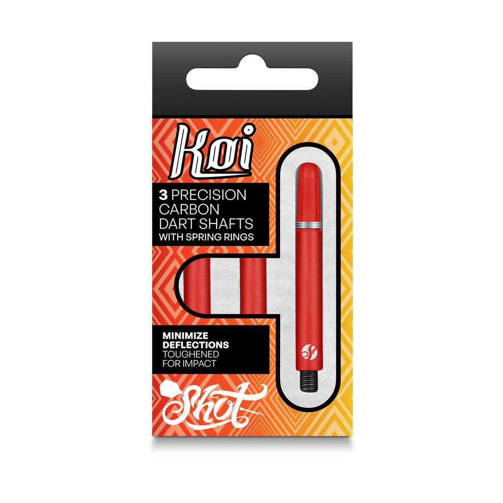 SHOT - Koi CARBON Dart Shafts - Red