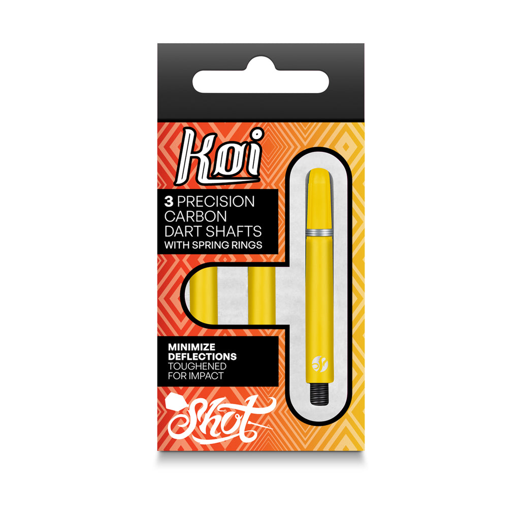 SHOT - Koi CARBON Dart Shafts - Yellow