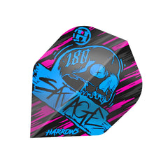 HARROWS - SAVAGE Flights - Standard Small NO2 Shape - AQUA/PINK