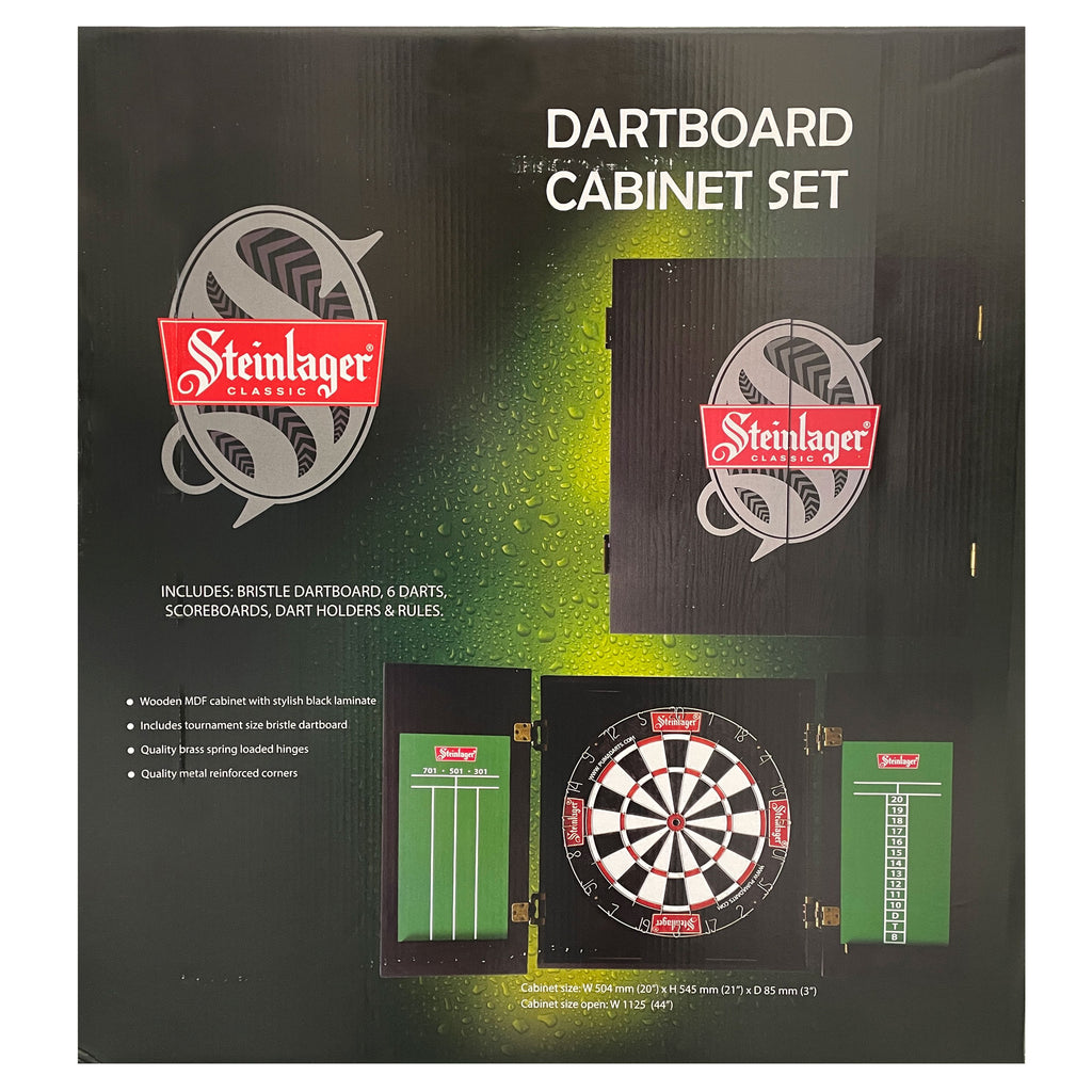 STEINLAGER - Dartboard and Cabinet Set