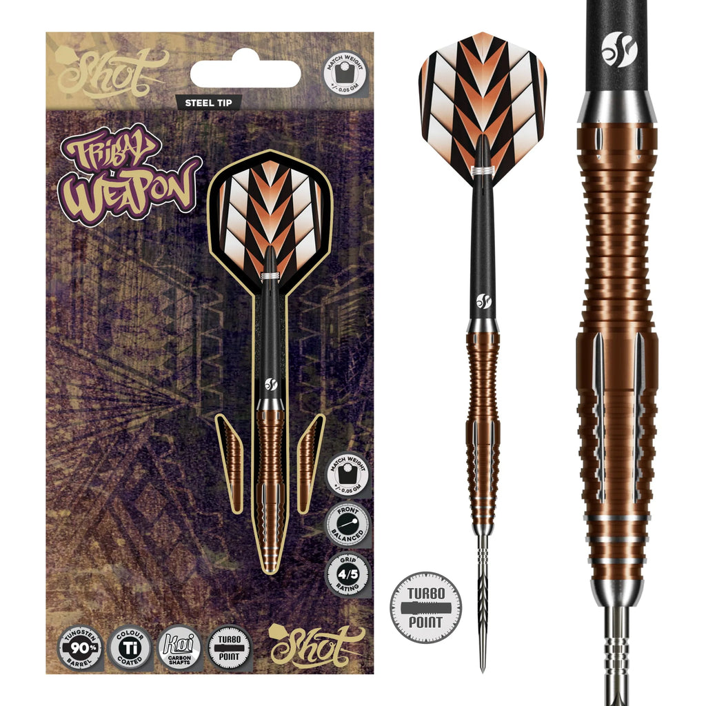 SHOT - 25g - TRIBAL WEAPON S1 Turbo Point Darts Set - 90% Tungsten