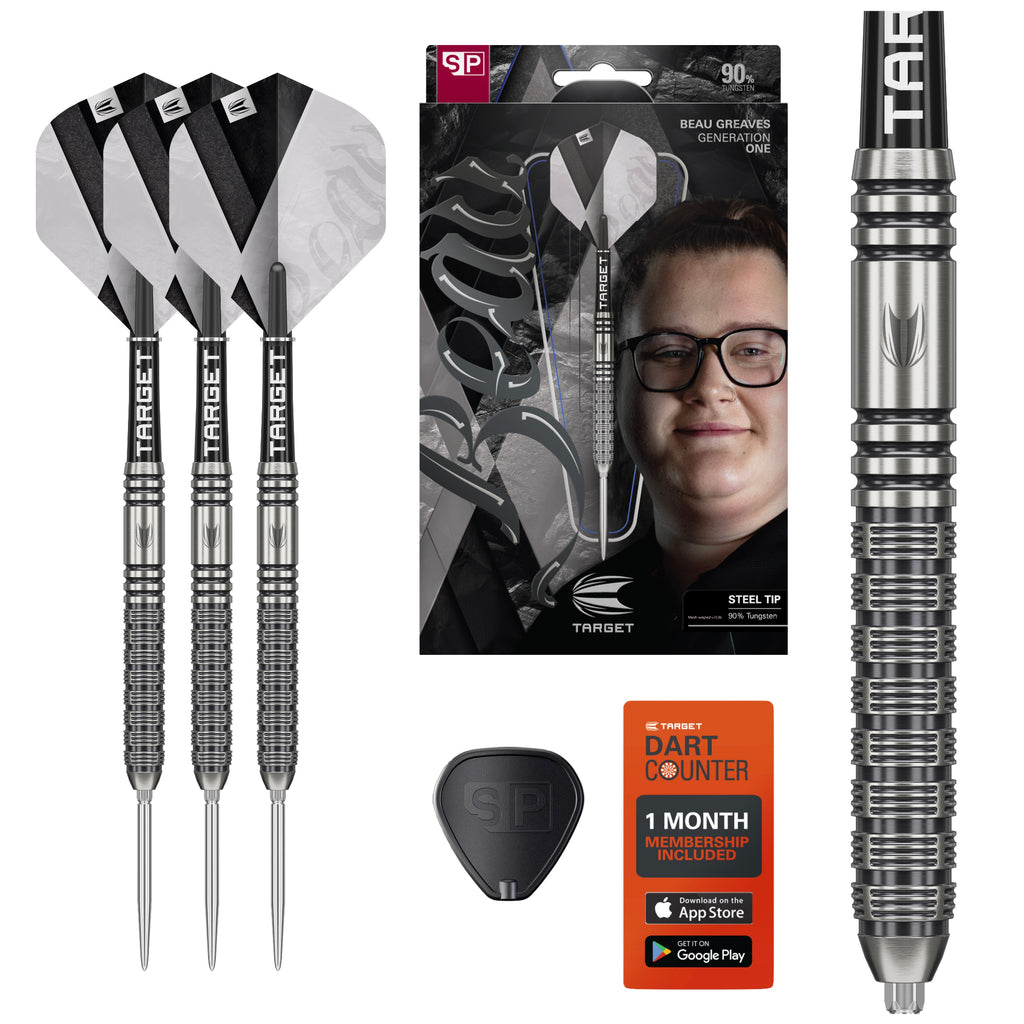 TARGET - 25g - Beau Greaves G1 - Steel Tip Swiss Point - 90% Tungsten Darts