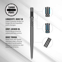 SHOT - Goths WULFAZ Dart Set - 90% Tungsten - Turbo Point - 23g