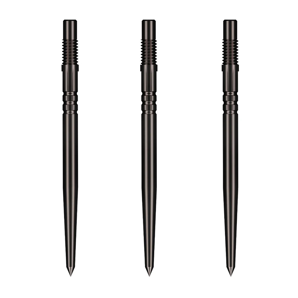 SHOT - TURBO Threaded Steel Dart Points - 30/35/40mm - BLACK