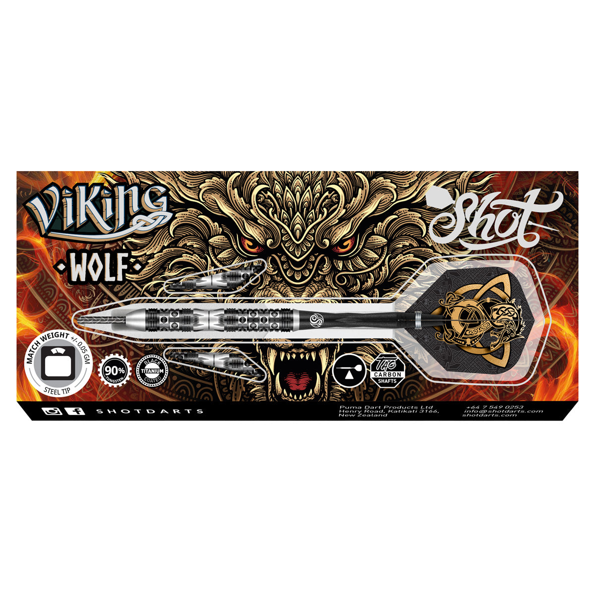Viking Wolf Precision Steel Tip Dart Set - 90% Tungsten main image 1
