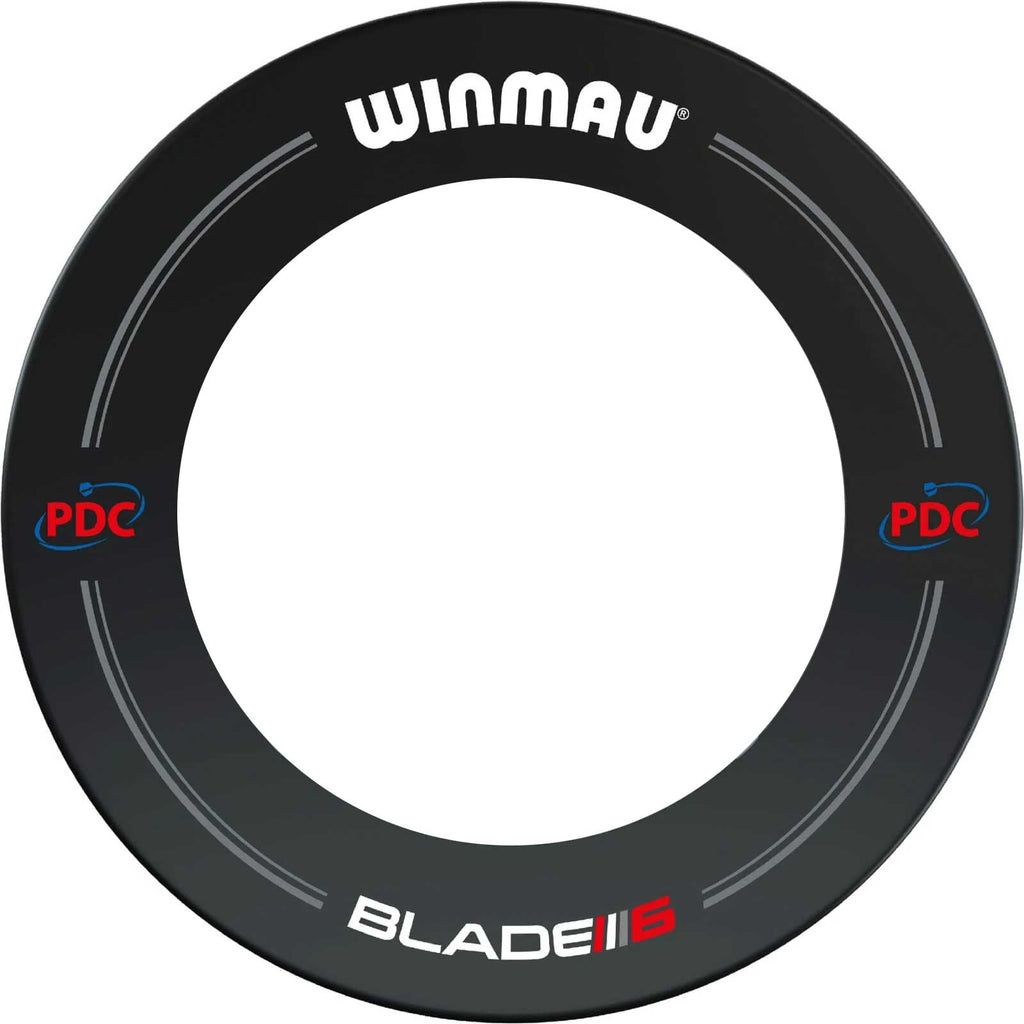 WINMAU - BLADE 6 PDC Printed Dartboard Surround - BLACK