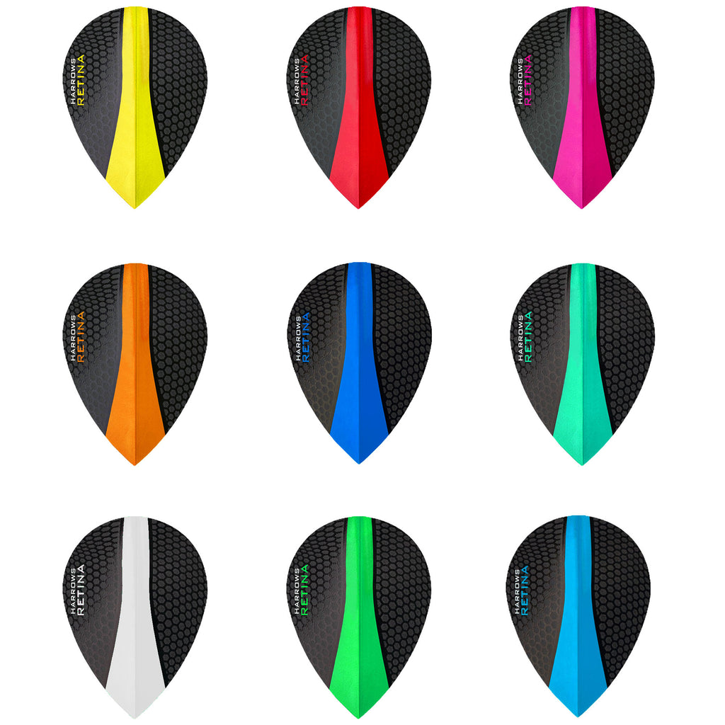 HARROWS - Retina Dart Flights - 100 Micron Extra Strong - PEAR/TEARDROP